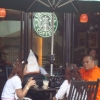 08 - Monk at a Starbucks on Lantau Island, Hong Kong